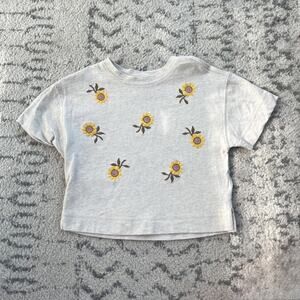 Old Navy Cropped Sunflower Top 4T